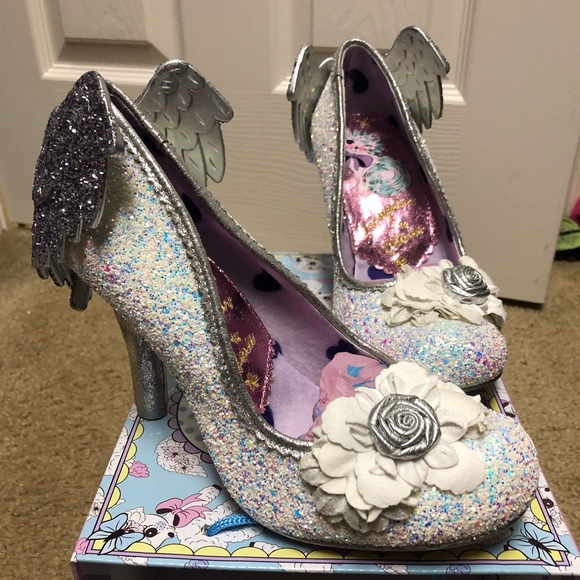 irregular choice silver shoes